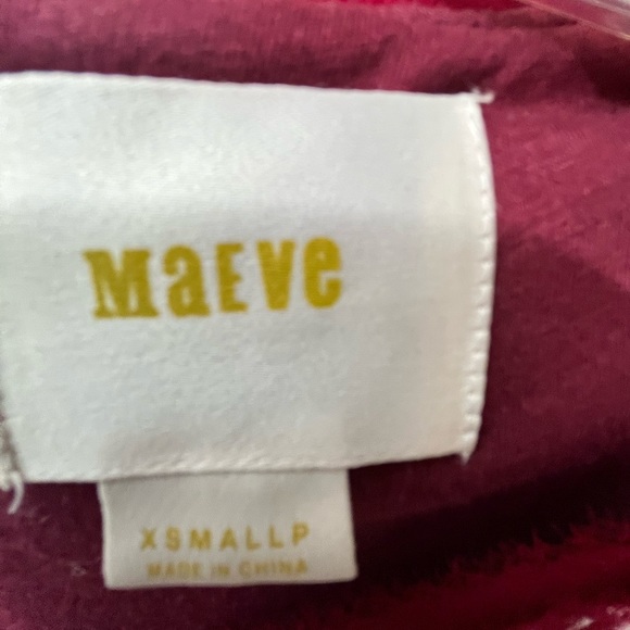 ANTHROPOLOGIE MAEVE RED AND WHITE DORA KNIT MINI DRESS RAW HEM SIZE XS PREOWNED - Picture 2 of 6